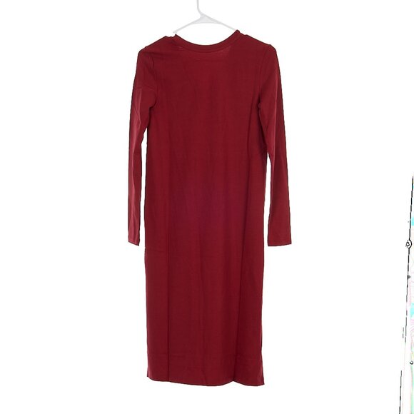 Universal Standard Red Long Sleeve Tesino Dress Women's US XS - Picture 6 of 8